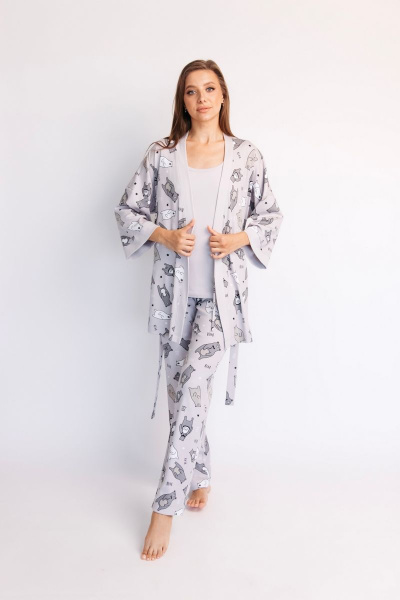 Брюки, рубашка, топ Купалинка 676801.158-164 к.набивка,серо-голубой - фото 1