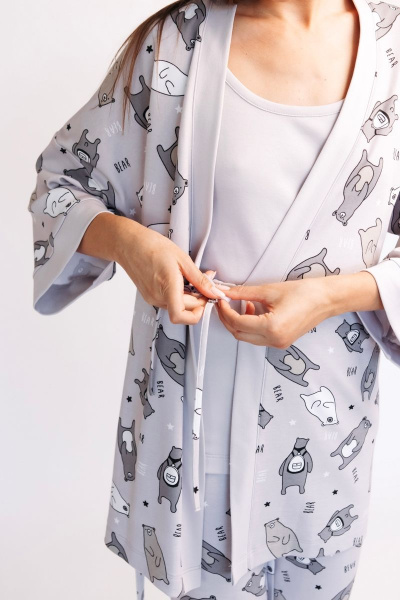 Брюки, рубашка, топ Купалинка 676801.170-176 к.набивка,серо-голубой - фото 4