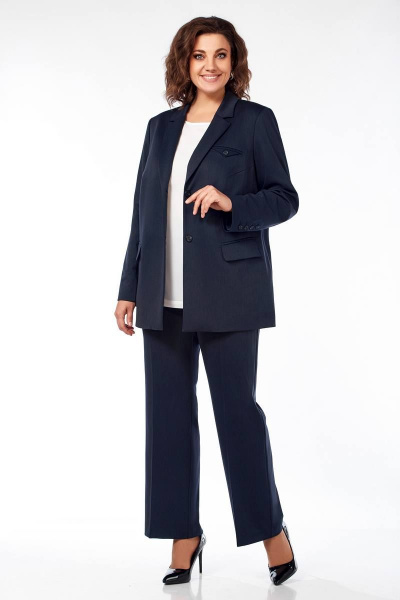 Блуза, брюки, жакет Ольга Стиль С-823 т.синий - фото 7