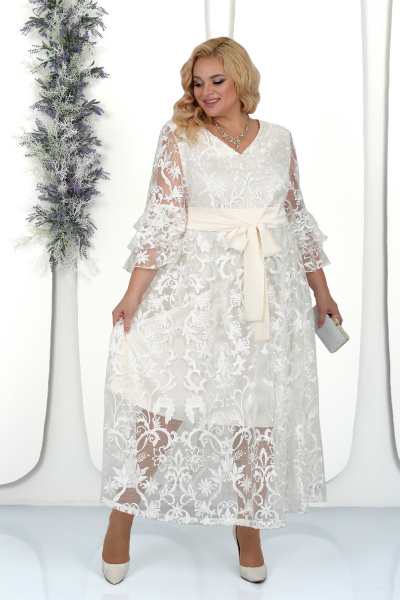 Платье Ninele 7436 молочный - фото 1