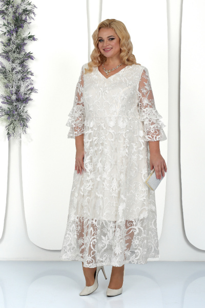 Платье Ninele 7436 молочный - фото 2