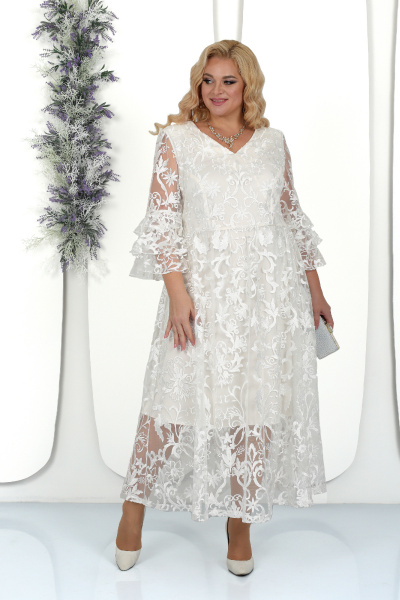 Платье Ninele 7436 молочный - фото 3