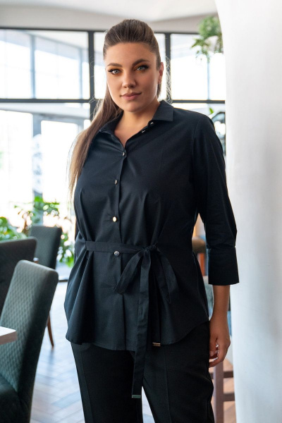 Блуза женская полурилегающего силуэта с застежкой на пуговицы Andina 116 - фото 1