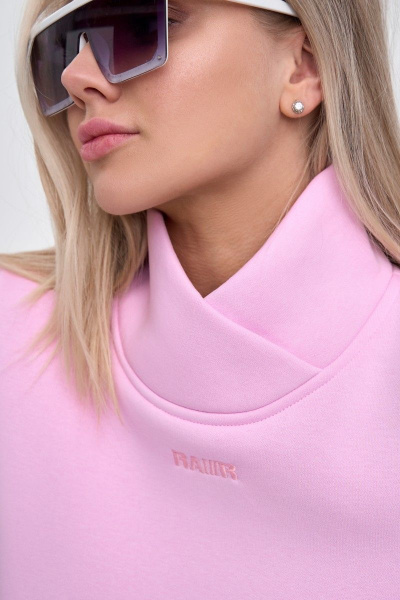 Брюки и джемпер женский спортивный повседневный трикотаж RAWR 131 розовый.начес - фото 4