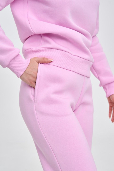 Брюки и джемпер женский спортивный повседневный трикотаж RAWR 131 розовый.начес - фото 5