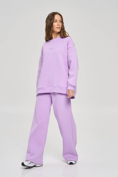 Брюки, свитшот RAWR 296 лиловый.начес - фото 1
