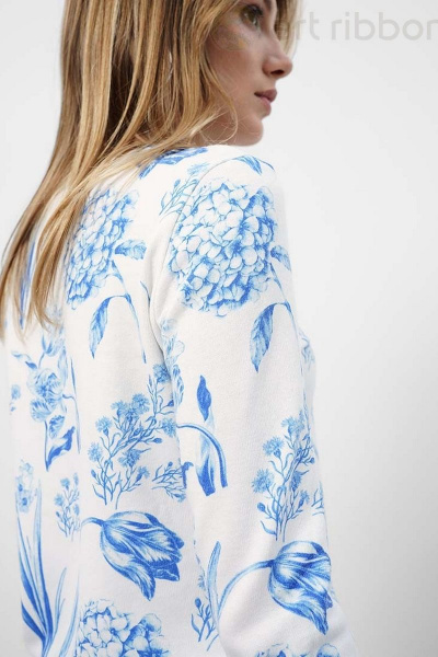 Приталенный джемпер из трикотажа из вискозы и хлопка Art Ribbon M3956T - фото 4