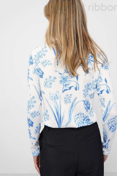 Приталенный джемпер из трикотажа из вискозы и хлопка Art Ribbon M3956T - фото 3