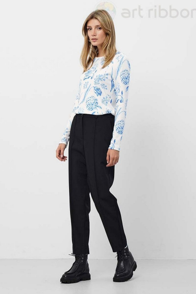 Приталенный джемпер из трикотажа из вискозы и хлопка Art Ribbon M3956T - фото 2