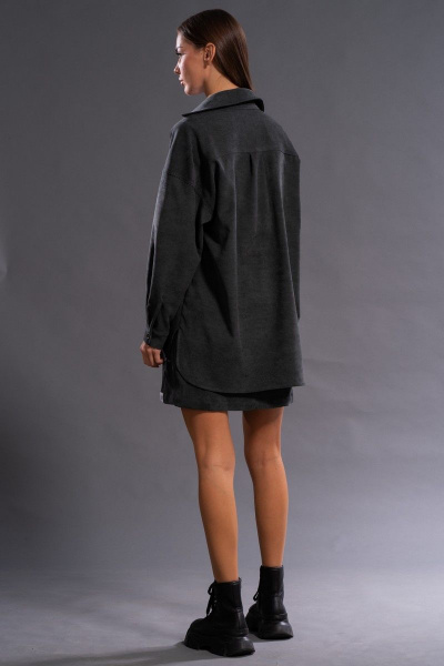 Платье с рубашкой из велюрового вельвета Kivviwear 31004134.02 - фото 9