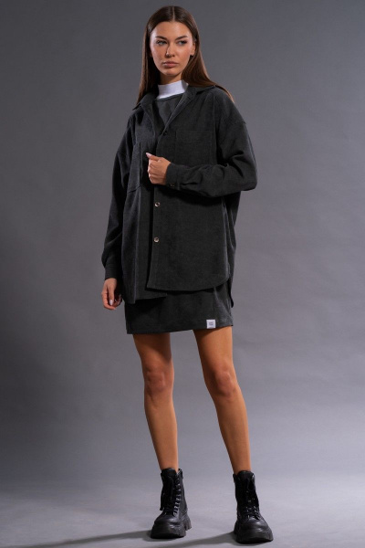 Платье с рубашкой из велюрового вельвета Kivviwear 31004134.02 - фото 7