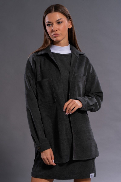 Платье с рубашкой из велюрового вельвета Kivviwear 31004134.02 - фото 4