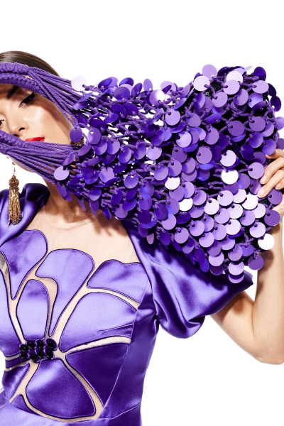 Платье ELLETTO 1975 фиолетовый - фото 5