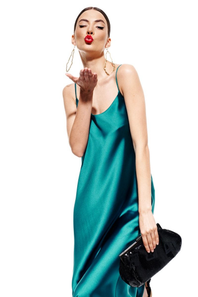 Платье ELLETTO 1982 изумрудный - фото 2