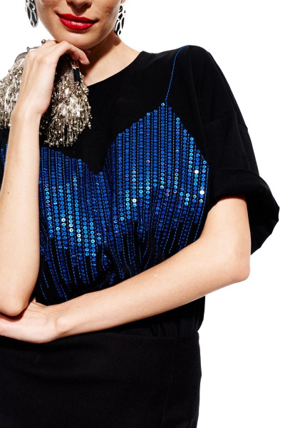 Джемпер ELLETTO 3682 черно-синий - фото 10