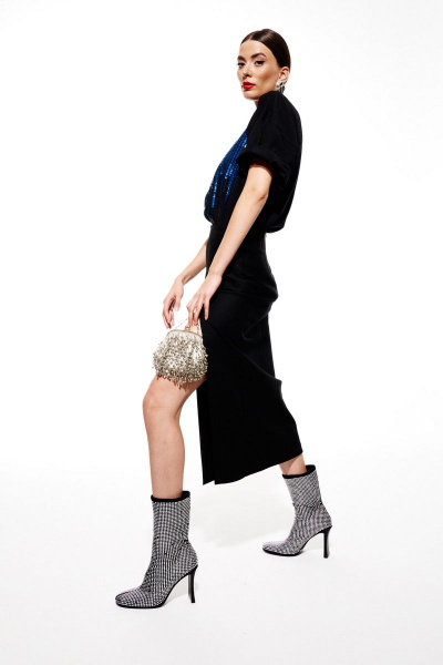 Джемпер ELLETTO 3682 черно-синий - фото 4