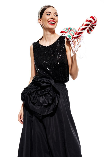 Джемпер ELLETTO 3687 черный - фото 3