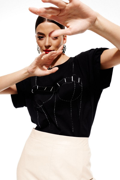 Джемпер ELLETTO 3688 черный - фото 1