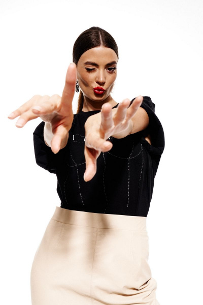 Джемпер ELLETTO 3688 черный - фото 2