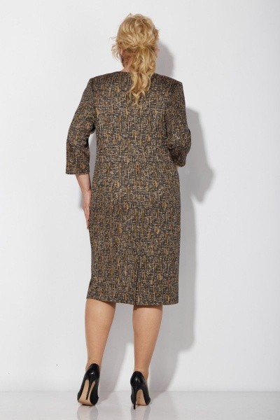 Платье Tellura-L 1709 горчичный - фото 4