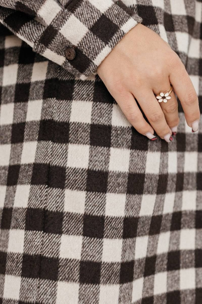 Рубашка SK Brand SK3778 клетка/коричневый-бежевый - фото 9