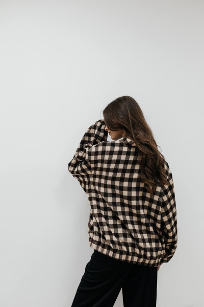 Бомбер SK Brand SK3781 клетка/коричневый-бежевый - фото 10