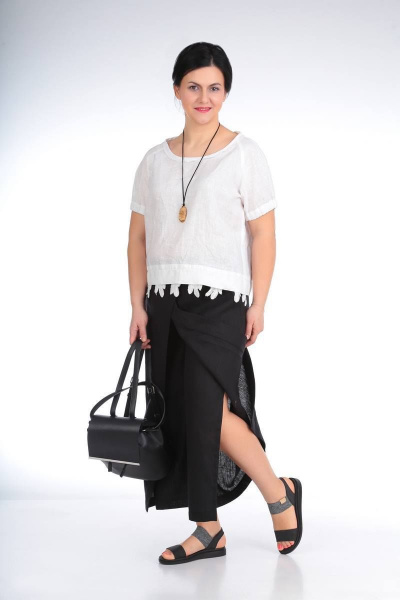 Комплект из льняных кюлотов и блузы для повседневного образа Ma Vie М530 - фото 3