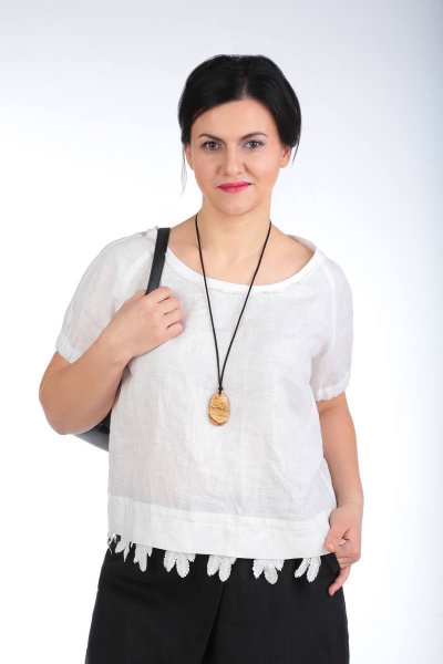 Комплект из льняных кюлотов и блузы для повседневного образа Ma Vie М530 - фото 6