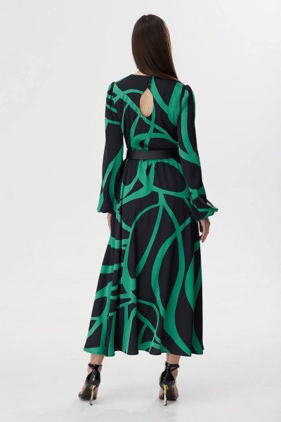 Круглогодичное платье из ткани с принтом и резинкой Lyushe 3609 - фото 3