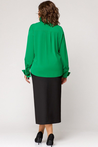 Блуза EVA GRANT 7288-1 изумруд - фото 8