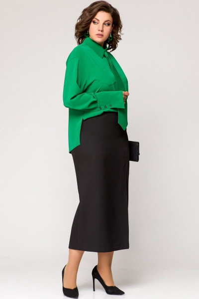 Блуза EVA GRANT 7288-1 изумруд - фото 4