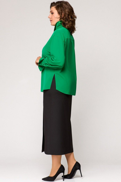 Блуза EVA GRANT 7288-1 изумруд - фото 7