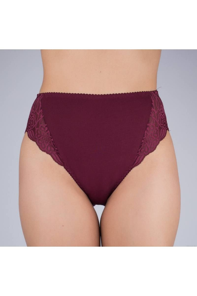 Красные хлопковые трикотажные трусы для повседневной носки Verally 107-5 бургундское вино - фото 1
