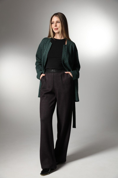 Комплект из широких брюк и удлиненного кардигана из трикотажа LM К3647 - фото 8
