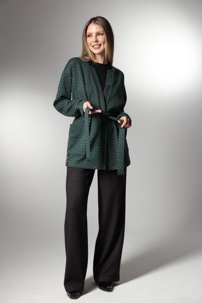 Комплект из широких брюк и удлиненного кардигана из трикотажа LM К3647 - фото 2