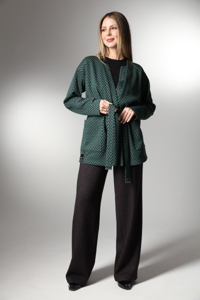 Комплект из широких брюк и удлиненного кардигана из трикотажа LM К3647 - фото 1