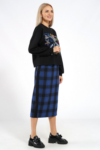 Джемпер, юбка Alani Collection 2021 синий - фото 4