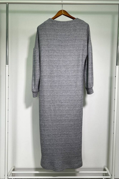 Трикотажное платье из вискозы с ремнем и объемным рукавом NiV NiV 3035 - фото 5