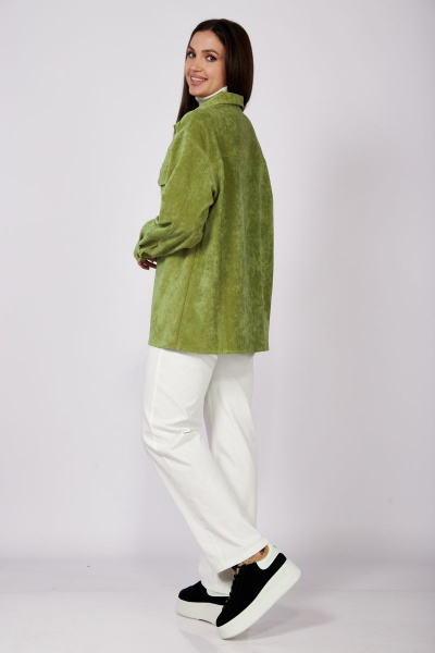 Зеленый жакет из вельвета с накладными карманами Anna Majewska 1527 яблоко - фото 6