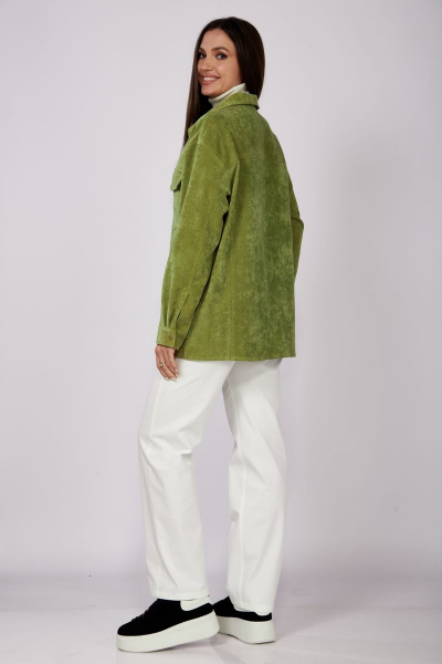 Зеленый жакет из вельвета с накладными карманами Anna Majewska 1527 яблоко - фото 5