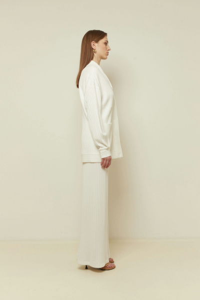 Брюки из вискозы и трикотажа для повседневной носки Elema 3К-12869-1-164 белый - фото 2