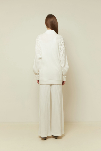 Брюки из вискозы и трикотажа для повседневной носки Elema 3К-12869-1-164 белый - фото 3