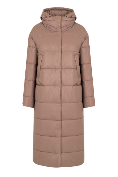 Пальто бежевое демисезонное из плащёвой ткани Elema 5-12320-1-164 бежевый - фото 1