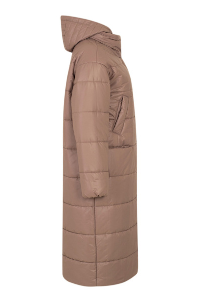 Пальто бежевое демисезонное из плащёвой ткани Elema 5-12320-1-164 бежевый - фото 2