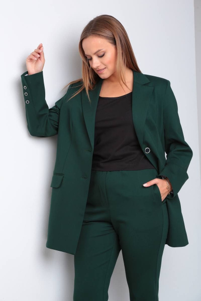 Брюки, жакет, топ TVIN 7670 темно-зеленый - фото 7