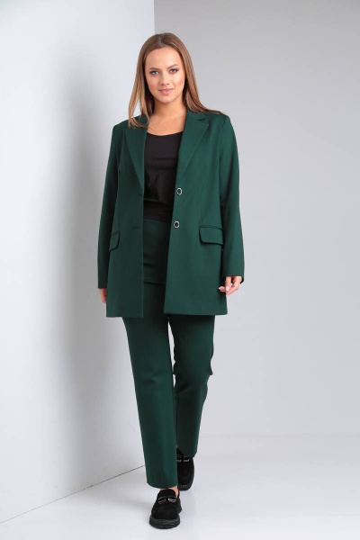 Брюки, жакет, топ TVIN 7670 темно-зеленый - фото 4