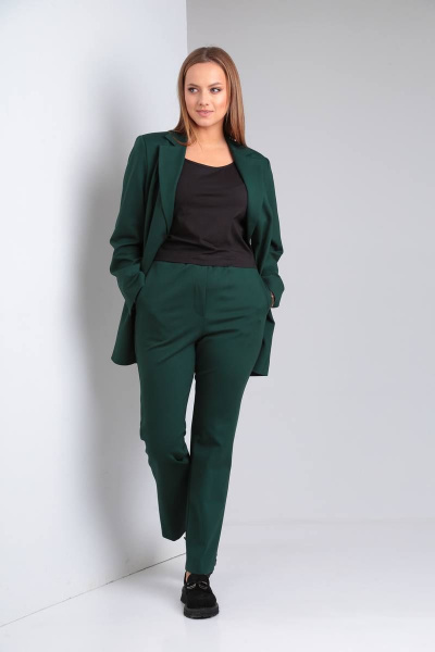 Брюки, жакет, топ TVIN 7670 темно-зеленый - фото 3