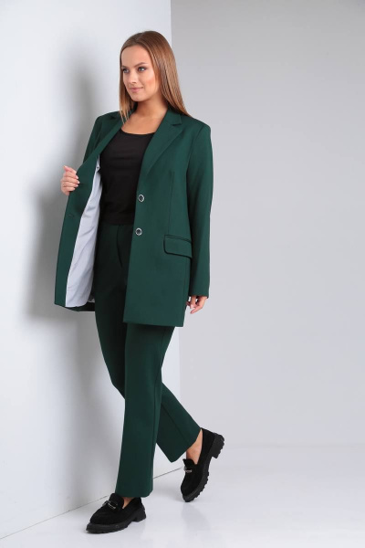 Брюки, жакет, топ TVIN 7670 темно-зеленый - фото 2