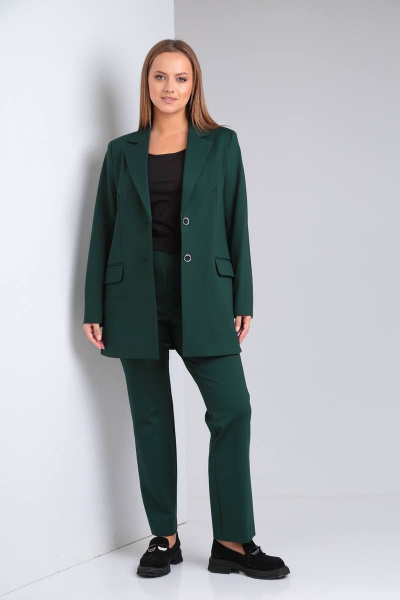 Брюки, жакет, топ TVIN 7670 темно-зеленый - фото 1