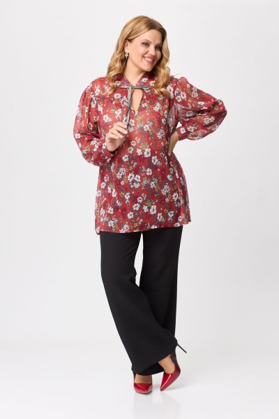 Блуза Michel chic 760/1 красный - фото 4